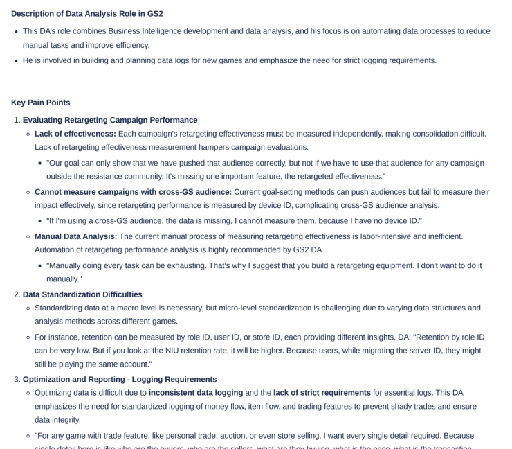 Interview findings about campaign performance and data standardization