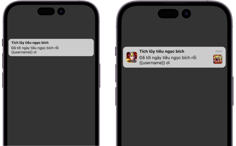 Before and after notification preview